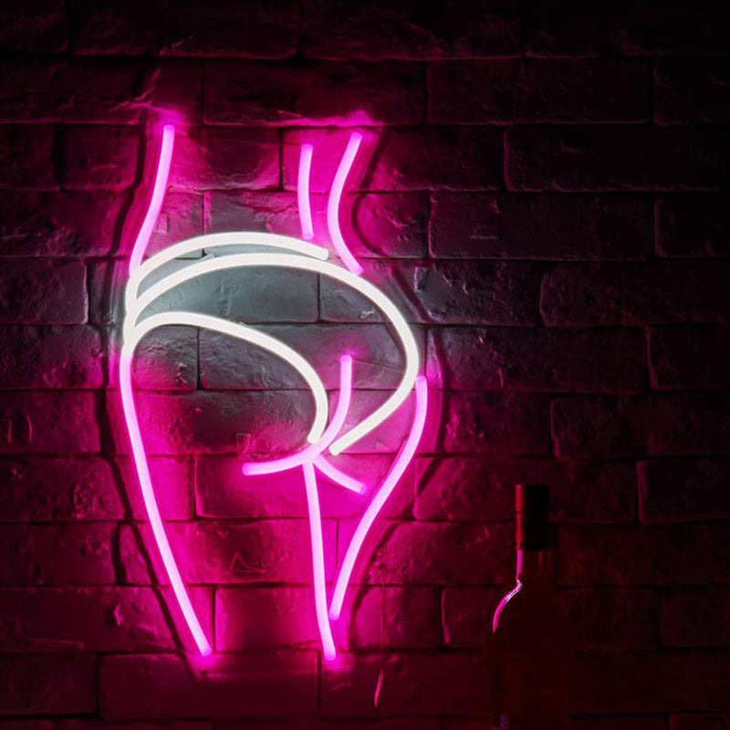 Acrylic Lady LED Neon Sign Lights Wall
