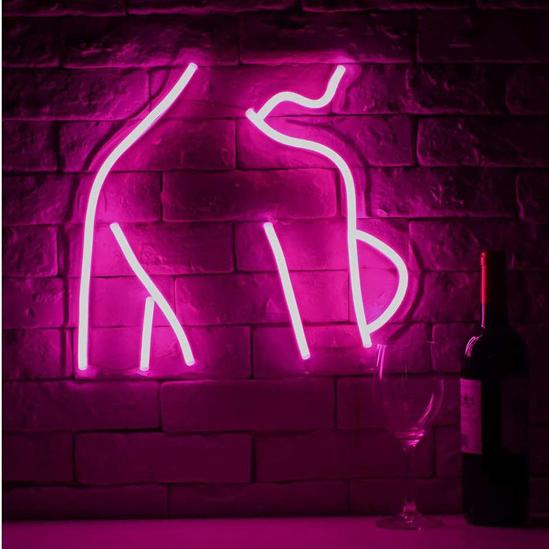Acrylic Lady LED Neon Sign Lights Wall